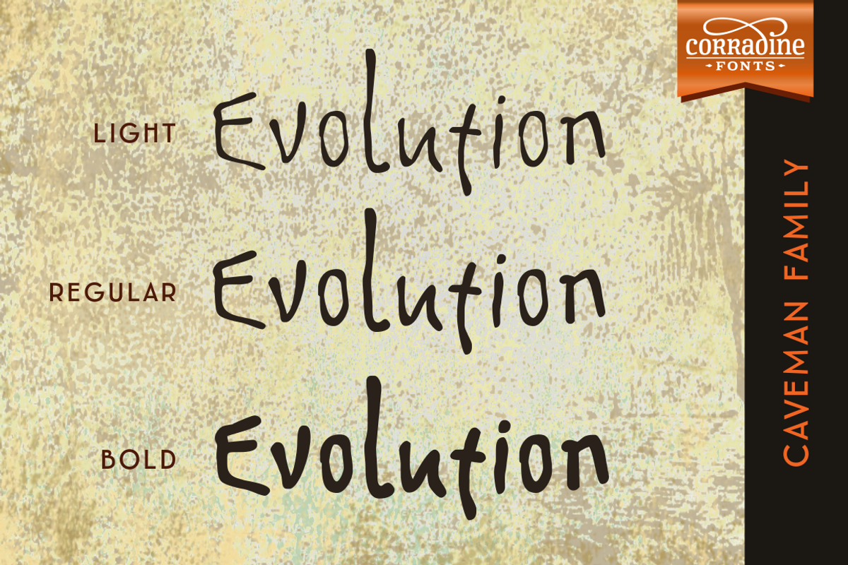 Caveman, a Font by Corradine Fonts (Photo 3 of 4)