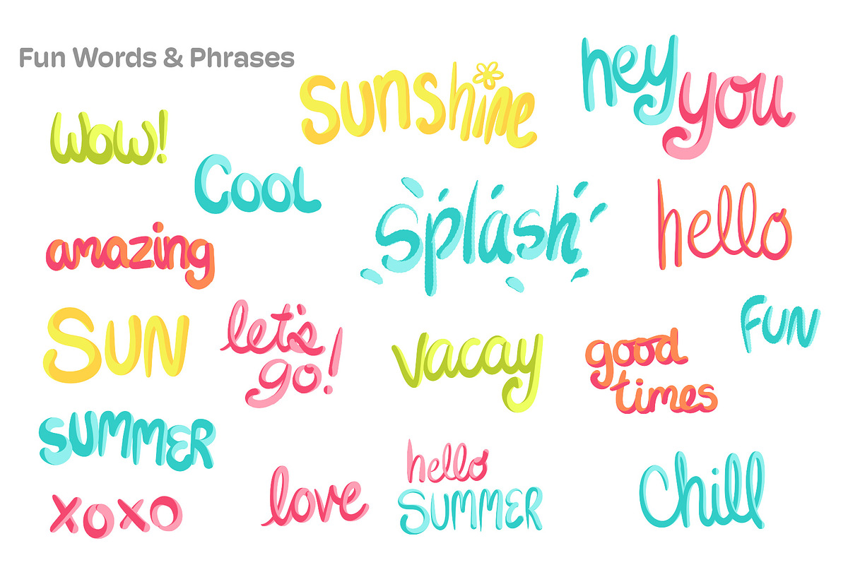 Bubbly Summer Graphic Elements, a Solid Icon by KT Art & Design (Photo 2 of 9)