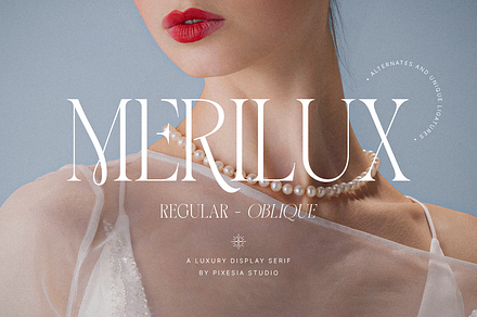 Merilux - Modern Luxury Serif, a Serif Font by Pixesia Studio
