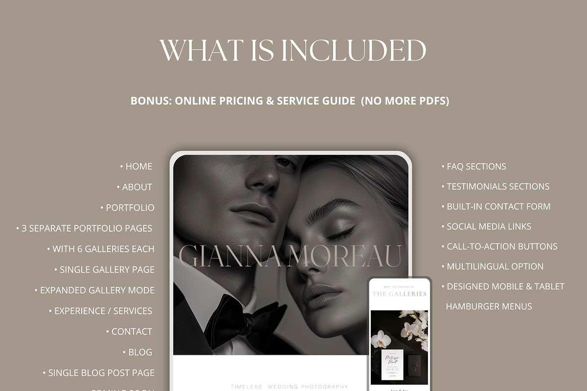 Gianna Moreau - WIX Website Template preview 3