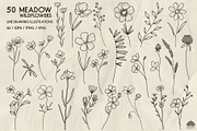 Meadow wildflowers + Procreate, a Decorative Illustration by Skliarova (Thumbnail 2 of 3)