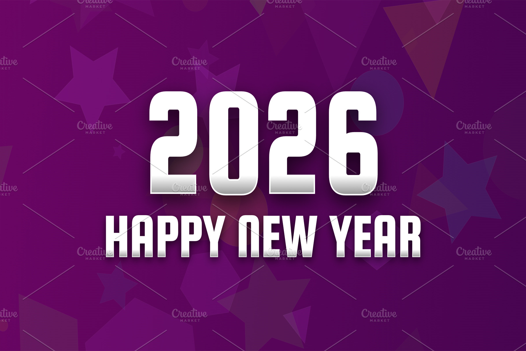 2026 Happy New Year Banner, a Background Photo by Vectorium Studio