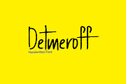 Detmeroff - Handwritten Display Font, a Font by Designova® (Thumbnail 1 of 5)