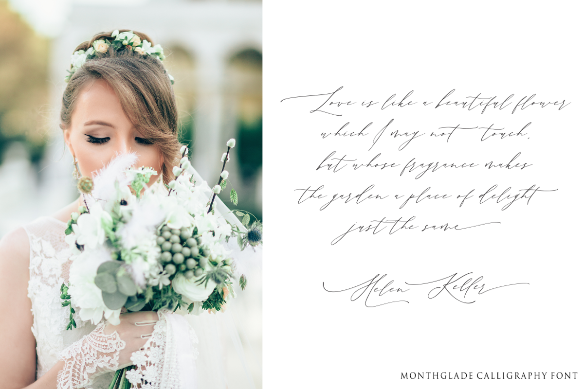Month Glade - Calligraphy Font, a Script Font by Sronstudio (Photo 11 of 13)