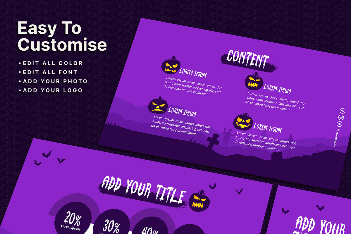 Halloween PowerPoint Template, a Presentation Template by SKY CREATION (Photo 3 of 6)