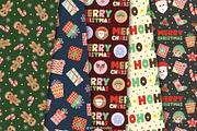 Merry Christmas Clipart and Patterns, a Seasonal Illustration by Drafts n Doodles (Thumbnail 6 of 12)