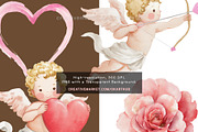 Romantic Valentine Clipart Set, a Decorative Illustration by OKArtHub (Thumbnail 8 of 11)