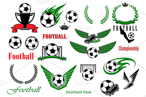 Football Or Soccer Sport Game Icons