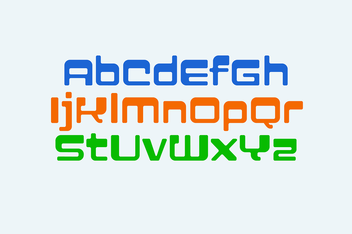 Cyan Fun Futuristic Font (2 fonts), a Font by SelfBuild Type (Photo 3 of 8)