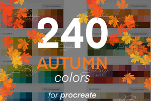 240 Procreate Autumn Color Palette