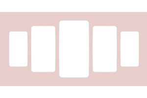 White realistic smartphones, a Technology Illustration by Vector Creator