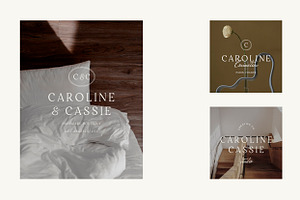 Caroline Minimal Logo Kit Ai,Eps,Psd