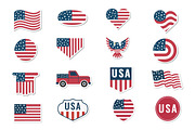 USA Flag Sticker, a Card Template by MightyDesign (Thumbnail 1 of 5)