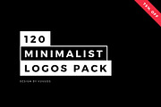 120 Minimalist Logos Pack, a Branding & Logo Template by vuuuds (Thumbnail 1 of 3)