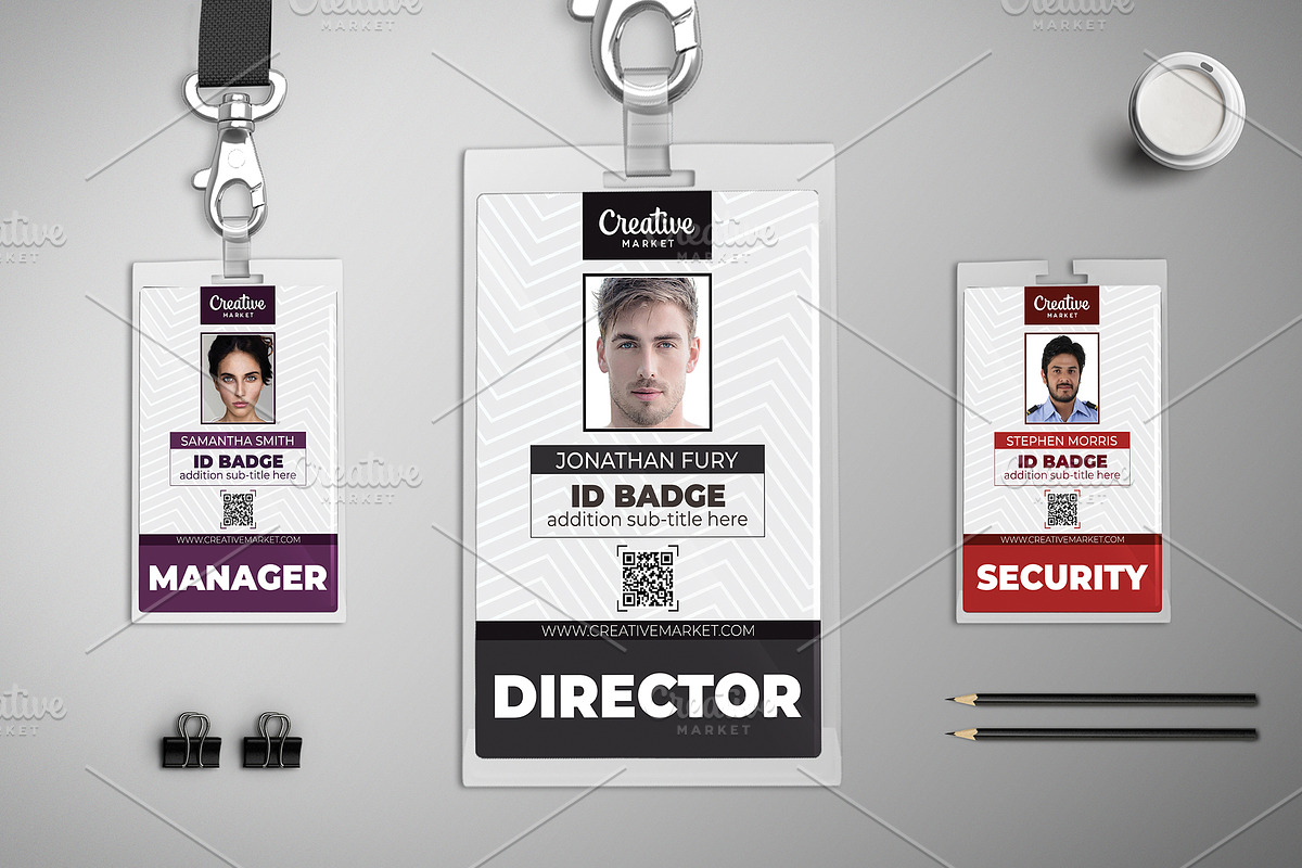 Simple Business ID Badge 021, a Card Template by Tzochko (Photo 1 of 5)