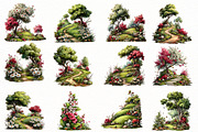 Whimsical spring landscape Clipart, an Illustration by Designworld (Thumbnail 3 of 7)