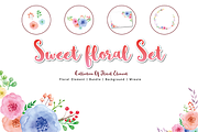 Sweet Floral Element DIY Pack   02, a Decorative Illustration by Ora (Thumbnail 1 of 6)