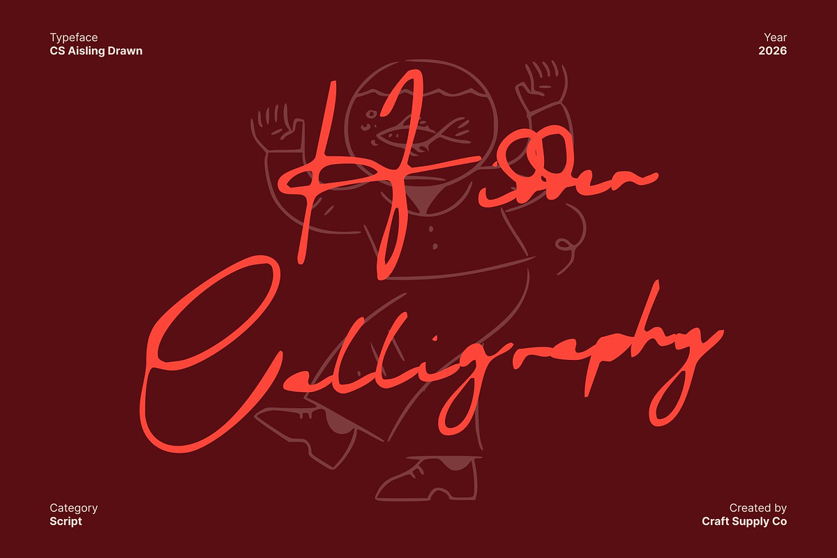 CS Aisling Drawn, a Handwritten Font by Craft Supply Co. (Photo 3 of 8)