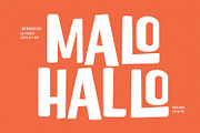 Malohallo Display Font, a Sans Serif Font by Maulana Creative (Thumbnail 1 of 8)
