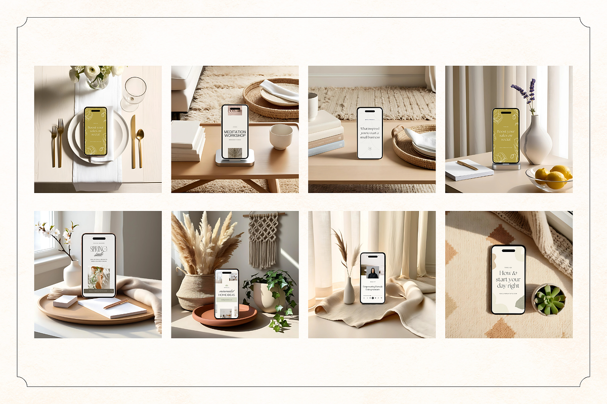 50 Aesthetic iPhone Canva Mockups, an iPhone Mockup by Matisse Studio (Photo 9 of 10)