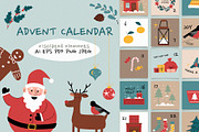 Christmas Advent Calendar, a Decorative Illustration by svetlatek (Thumbnail 1 of 8)