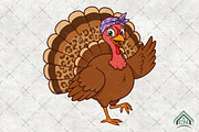 Leopard Turkey Thanksgiving PNG, an Illustration by Craft Nest (Thumbnail 1 of 6)