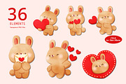 Cute Animal in Love Digital Painting, an Animal Illustration by CreativeValuation (Thumbnail 2 of 12)