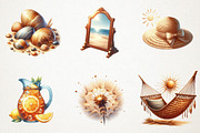 Brown Aesthetic Summer Clipart, an Illustration by RobertsArt (Thumbnail 3 of 7)