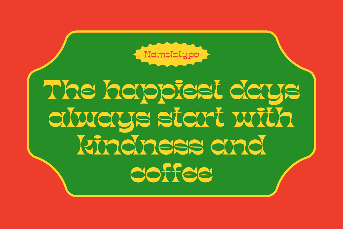 Grovine – Retro Groovy Display Font, a Serif Font by Namela Studio (Photo 7 of 10)