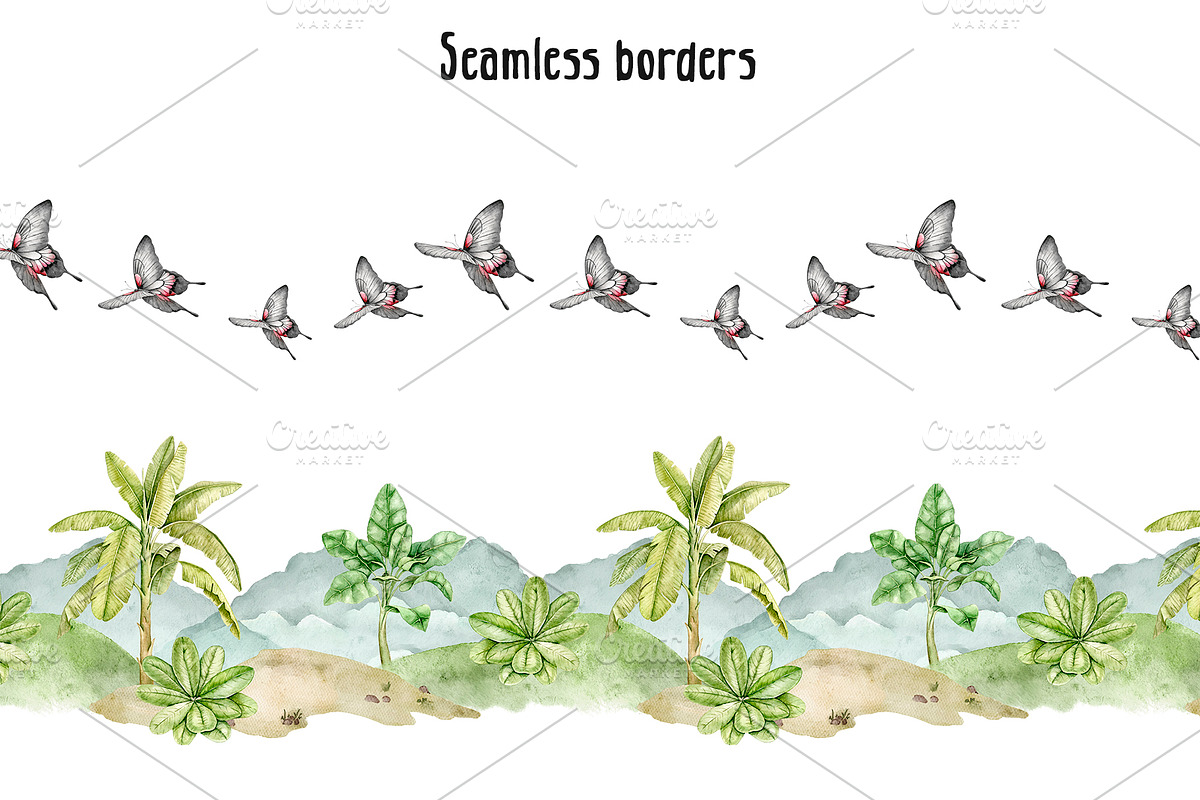 Jungles watercolor clip art, an Animal Illustration by Eves_Aquadreams (Photo 8 of 12)