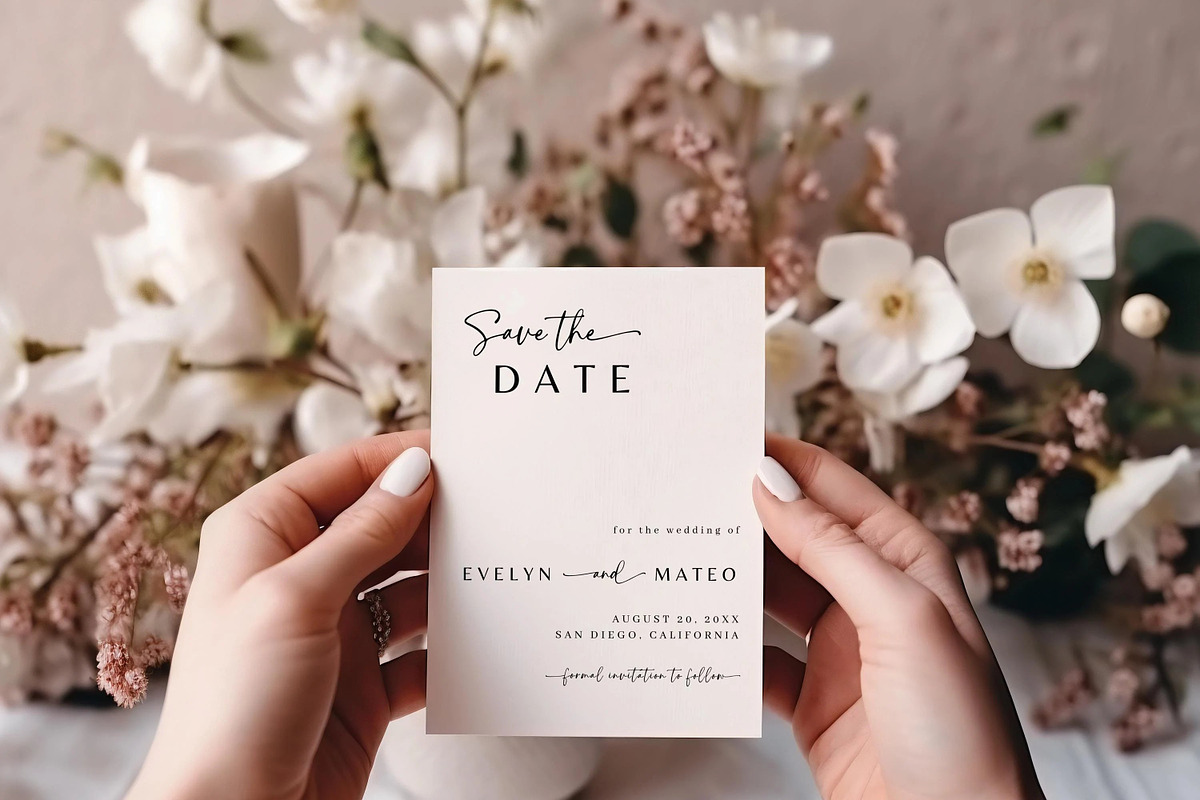 Wedding Save the Date Card Template, an Invitation Template by LucaTheme (Photo 1 of 5)