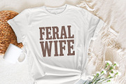 Feral Wife Typography Design, an Illustration by SharpMarketplace (Thumbnail 7 of 9)