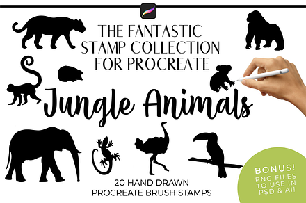 Procreate Stamps - Jungle Animals