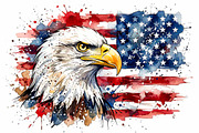 Bald Eagle Watercolor Clipart, an Animal Illustration by VetalStock (Thumbnail 2 of 3)