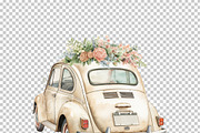 Wedding Car PNG Clipart Bundle, a Decorative Illustration by Digital Dreamscaping (Thumbnail 3 of 10)