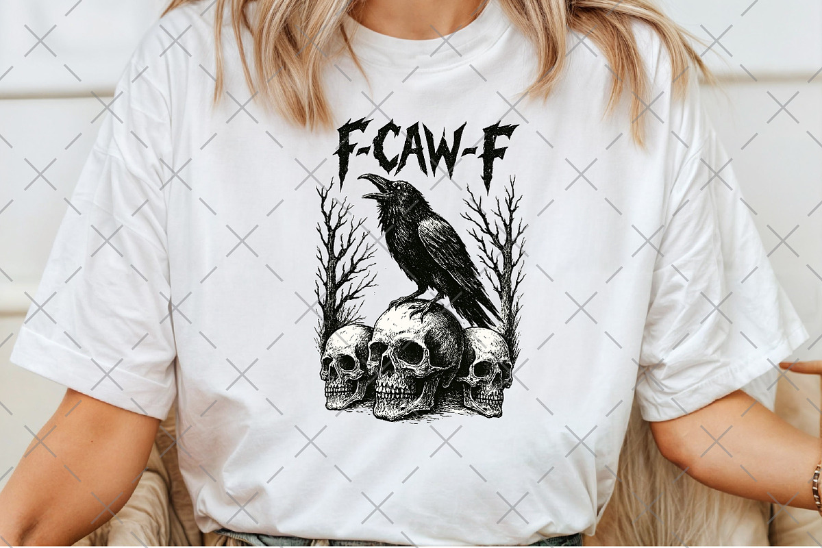Crow Raven PNG, F-CAW-F, an Illustration by Craft Nest (Photo 4 of 5)