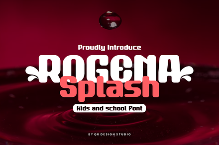 Rogena Splash Rounded & Liquid Font, a Sans Serif Font by QR Design Studio