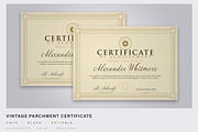 Vintage Parchment Certificate, a Stationery Template by DesignerCandies (Thumbnail 1 of 4)