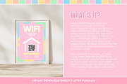 Pastel WiFi QR Code Sign, a Stationery Template by SunshineStudioBoutique (Thumbnail 2 of 10)
