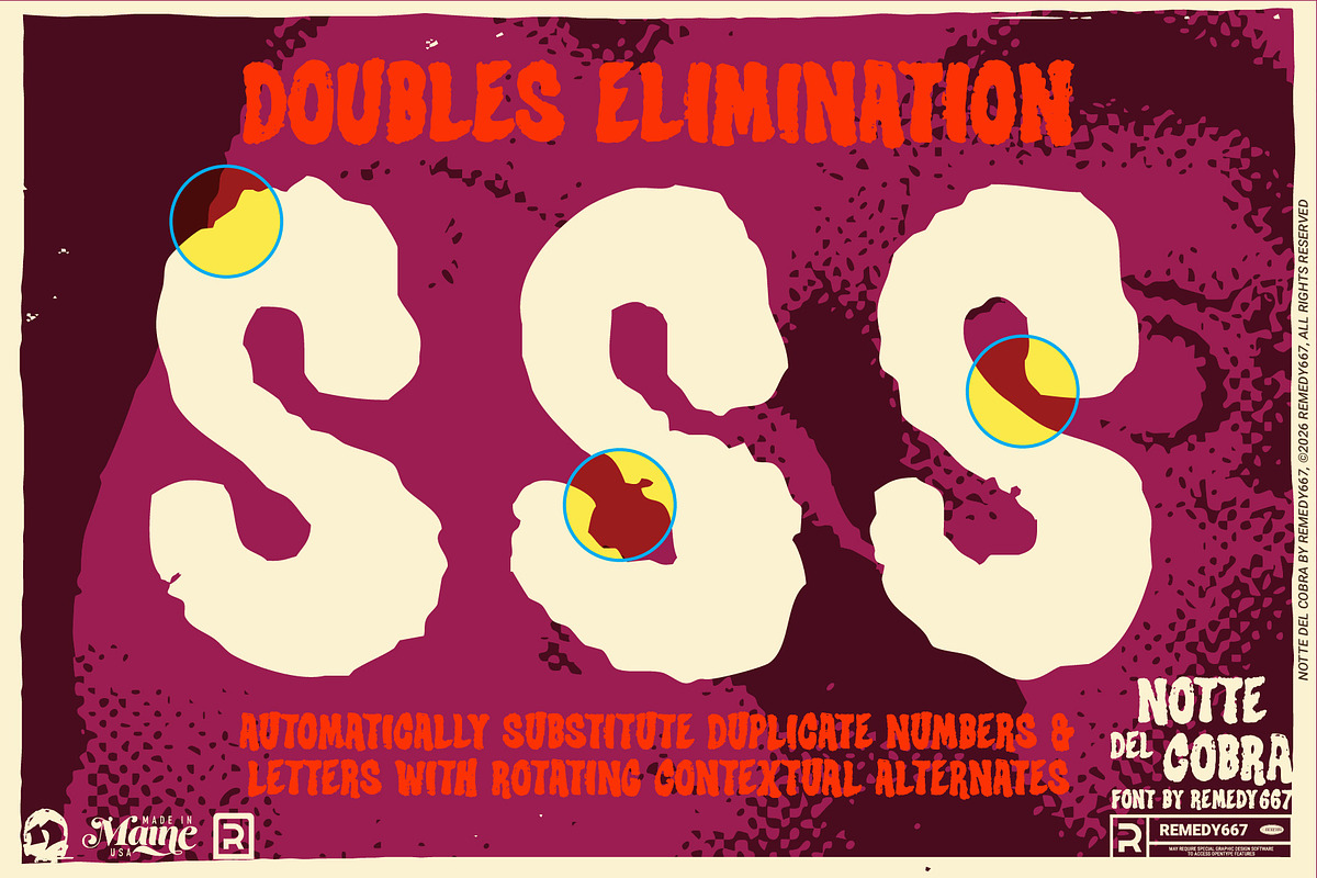 Notte del Cobra - Grindhouse Font, a Sans Serif Font by Remedy667 (Photo 5 of 9)