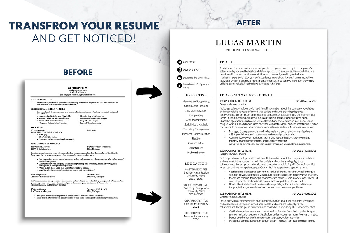 Modern Simple CV Resume Word, a Resume Template by BestResumes.Co (Photo 5 of 8)