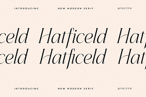 Hatficeld New Modern Serif Font