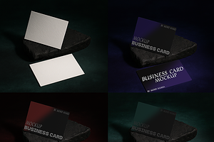 Dark Premium Business Card Mockup