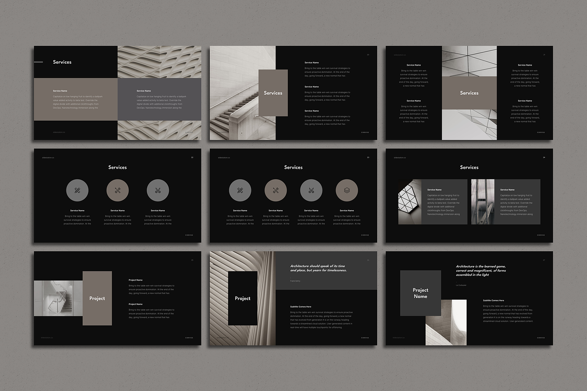 Corvus Presentation Template, a Presentation Template by SlideStation (Photo 6 of 12)
