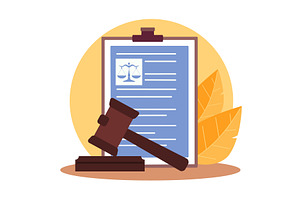 Court decision. Judicial system, an Object Illustration by YummyBuum
