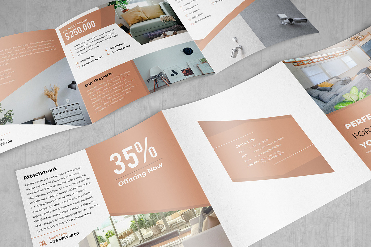 Real Estate Square Trifold Brochure, a Brochure Template by ZAAS (Photo 7 of 7)