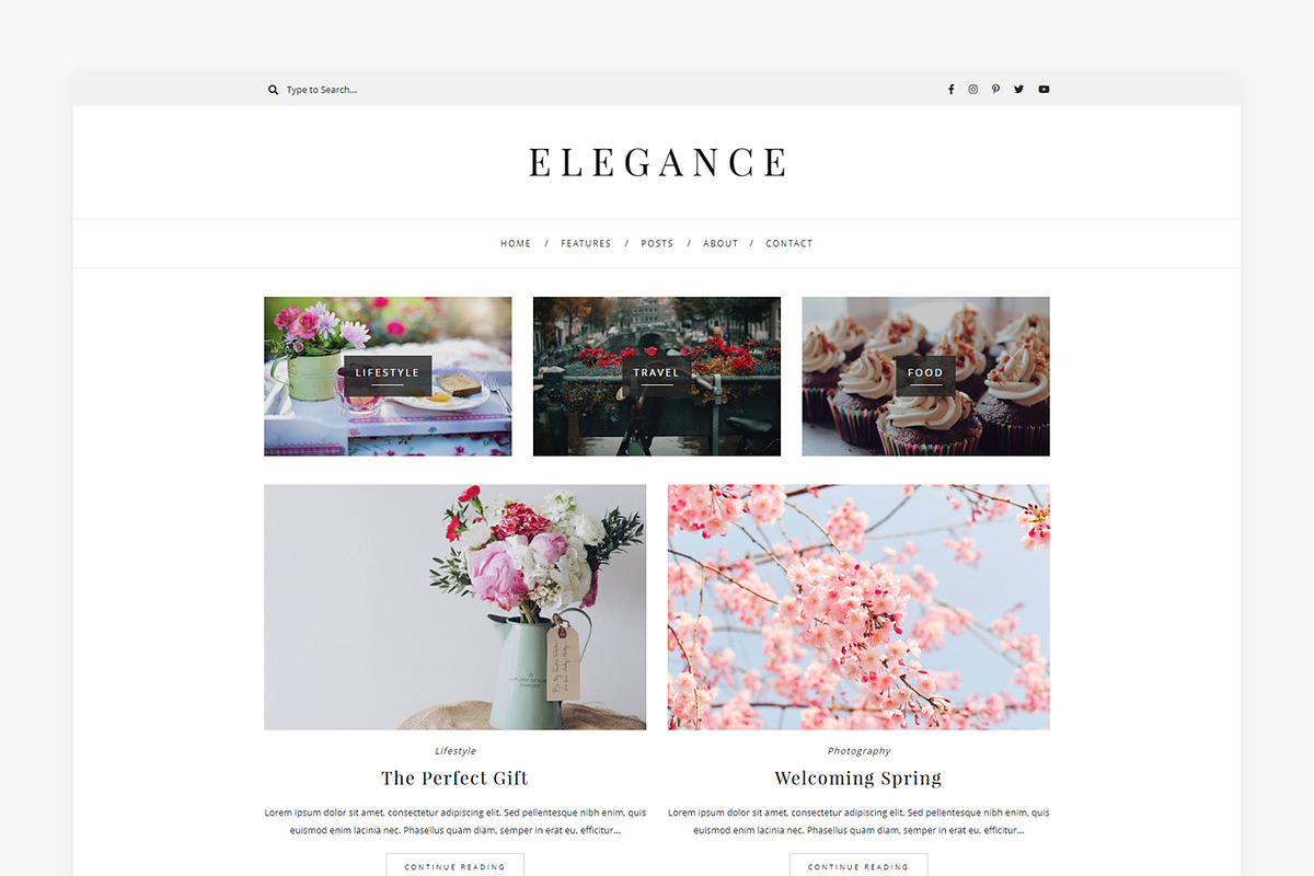 Elegance - WordPress Blog Theme, a WordPress Template by Lucid Themes (Photo 3 of 6)