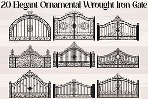 Elegant Ornamental Wrought Iron, a Graphic by Designer_Momina