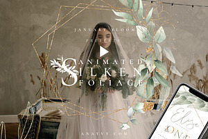 ANIMATED Watercolor Foliage & Gold