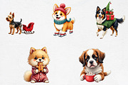 Christmas Dog Sublimation Clipart Bu, an Illustration by CrexoraLab (Thumbnail 3 of 5)